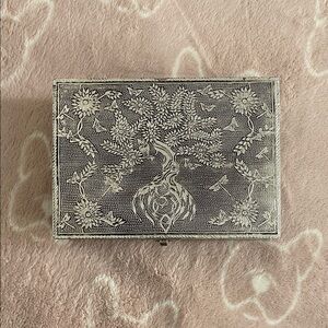 Silver Tree Design Jewelry Box